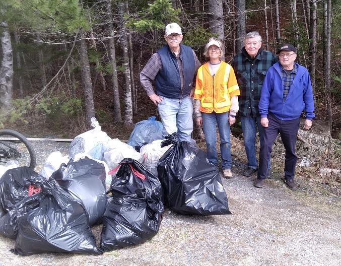 On Saturday, April 23rd, St. Luke's parish held an Earth Day garbage clean-up around the Exit 6 carpool parking area.